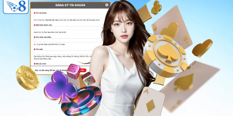 O8 – Trải Nghiệm Nền Tảng Giải Trí Trực Tuyến Cực Kỳ Uy Tín 4 Hướng dẫn tạo tài khoản game trên O8